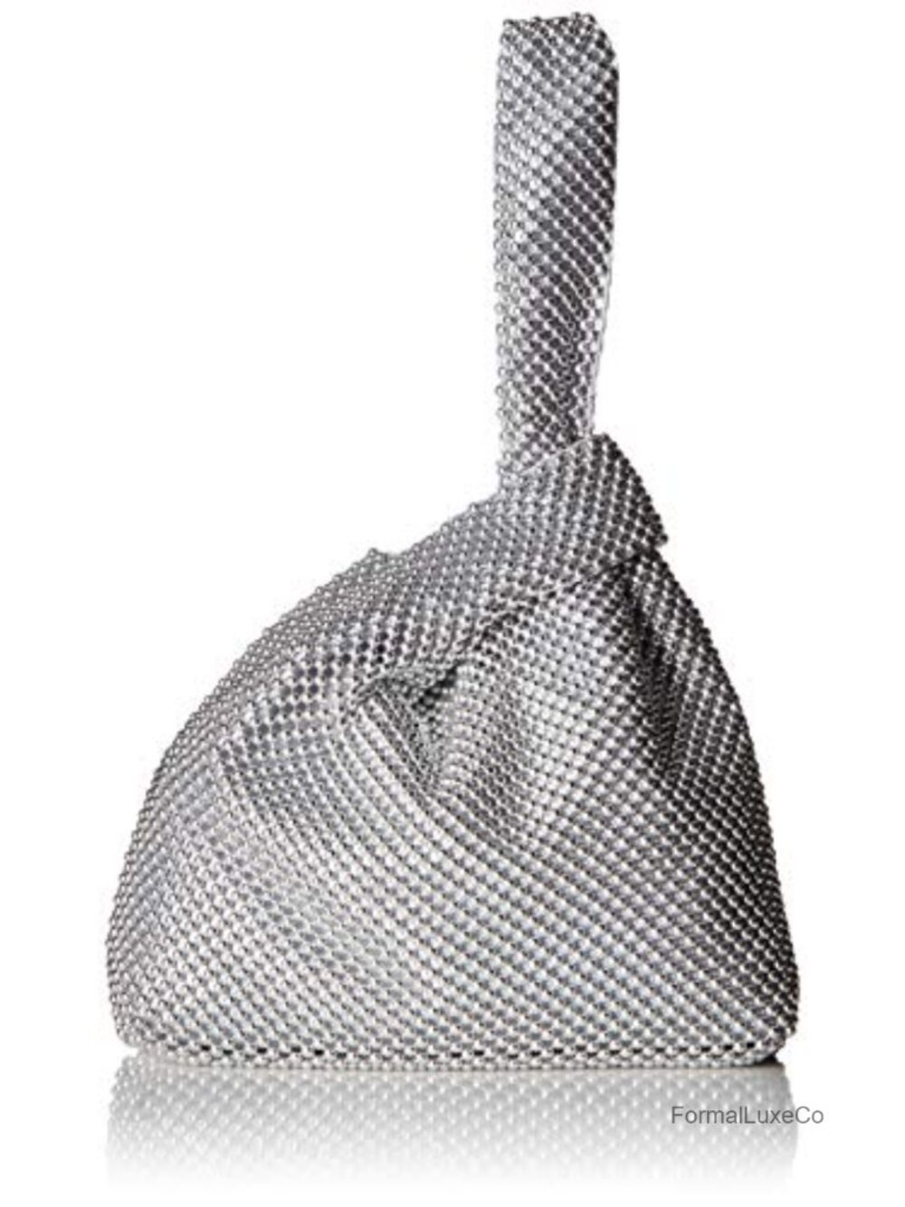 Evening Mesh Pouch Clutch Ring Handle Magnetic Snap Formal